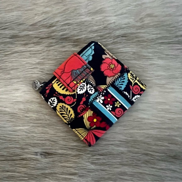 VERA BRADLEY Happy Snails 2011 Patchwork Snap Wallet Blue Yellow Orange Y2K - Picture 3 of 14